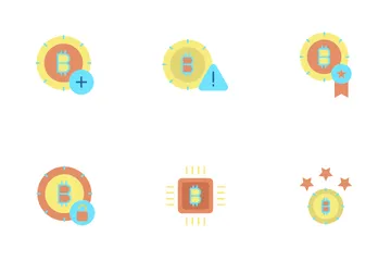 Bitcoins Cryptocurrency Icon Pack