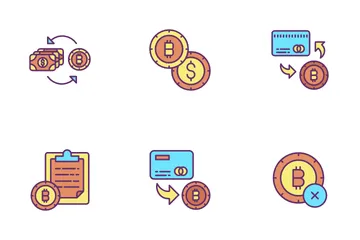 Bitcoins Cryptocurrency Icon Pack