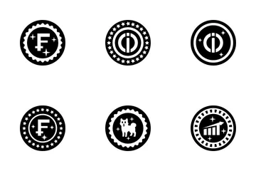 Bitcoins y criptomonedas Paquete de Iconos