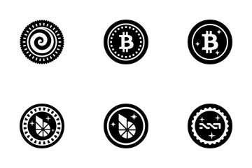 Bitcoins y criptomonedas Paquete de Iconos