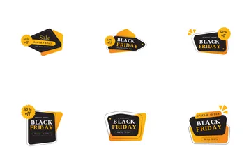 Black Friday Label Icon Pack