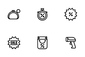 Black Friday LineArt Icon Pack