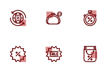 Black Friday Shape Colours Icon Pack