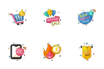 Black Friday Sticker Icon Pack