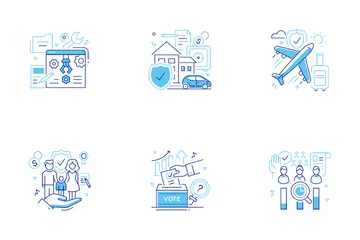 Blaue Serie Symbolpack