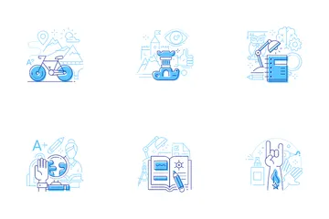 Blaue Serie Symbolpack