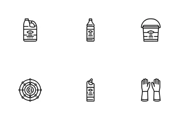 Bleach Disinfect Clean Germicide Icon Pack