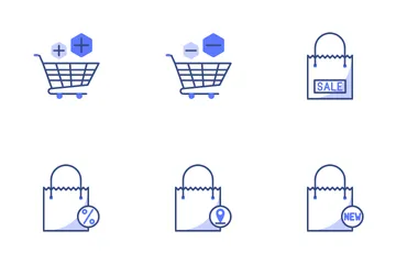 Bleu : Shopping And Delivery Icon Pack