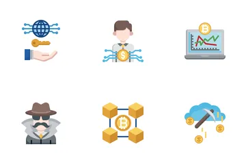 Blockchain Fintech Icon Pack