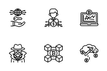 Blockchain Fintech Icon Pack