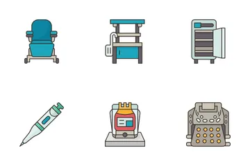 Blood Bank Equipment Icon Pack