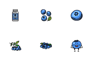 Blueberry Biberry Blue Berry Icon Pack