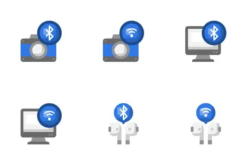 Bluetooth et Wi-Fi Pack d'Icônes