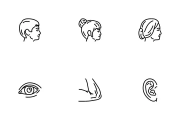 Body And Facial People Parts Icon Pack