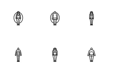 Body Human Anatomy Figure Icon Pack