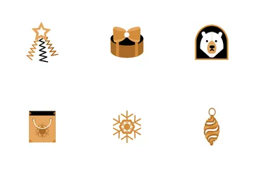 Boho Christmas New Year Icon Pack