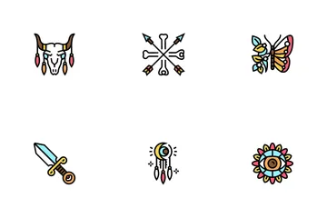 Boho Style Decoration Icon Pack