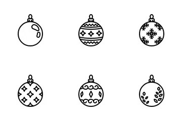 Bola de Navidad Paquete de Iconos