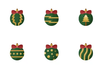 Bolas de Natal Pacote de Ícones