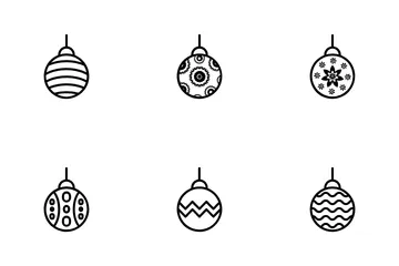 Bolas de navidad Paquete de Iconos