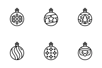 Bolas de navidad Paquete de Iconos