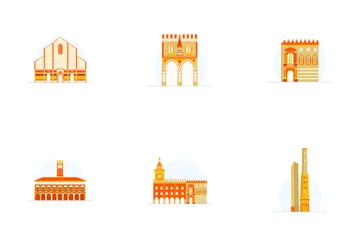 Bologna (Italy) Iconic Architecture Icon Pack