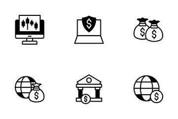Bolsa de Valores Paquete de Iconos