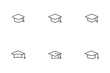 Chapéu de graduação Pacote de Ícones