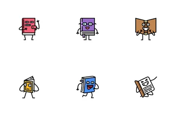 Book Character Education Library Icon Pack