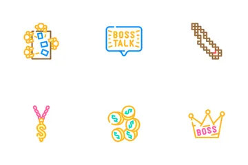 Boss Leader Businessman Accessory Icon Pack