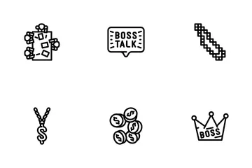 Boss Leader Businessman Accessory Icon Pack