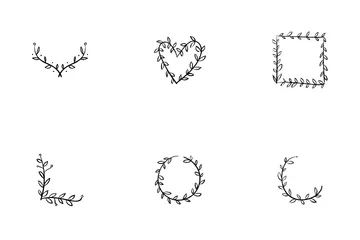 Botanical Wreaths & Dividers Icon Pack