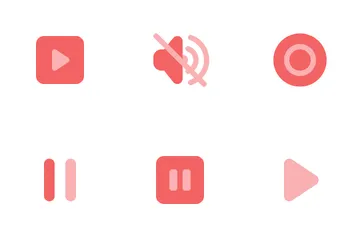 Botones del reproductor multimedia Icon Pack