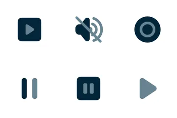 Botones del reproductor multimedia Icon Pack