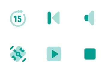 Botones del reproductor multimedia Icon Pack