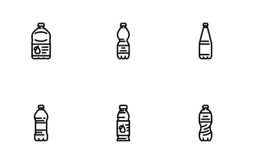 Bottle Plastic Water Drink Icon Pack