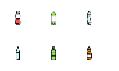 Bottle Plastic Water Drink Empty Icon Pack