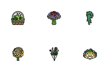 Bouquet Flower Wedding Gift Icon Pack