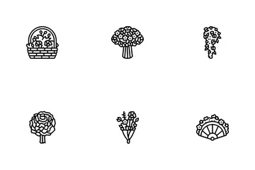 Bouquet Flower Wedding Gift Icon Pack