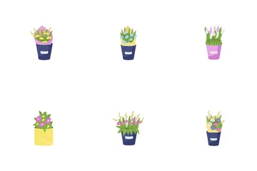 Bouquets In Vases Icon Pack