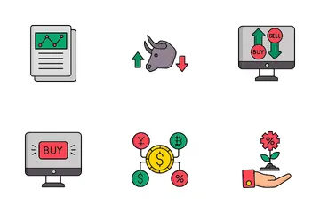 Stock trading Pack d'Icônes