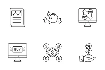 Stock trading Pack d'Icônes