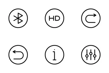 Bouton multimédia Pack d'Icônes