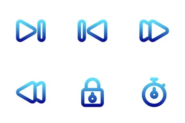 Bouton vidéo Pack d'Icônes