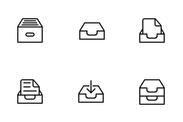 Box und Posteingang Symbolpack