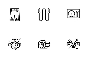 Boxing Sport Tool Icon Pack