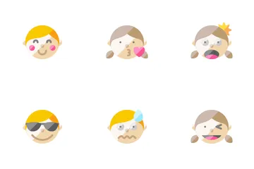 Boy And Girl Expressions Icon Pack