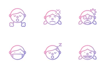 Boy And Girl Expressions Icon Pack