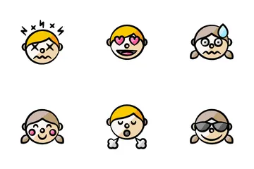 Boy And Girl Expressions Icon Pack