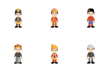 Boy In Traditional Indonesian Attire Icon Pack